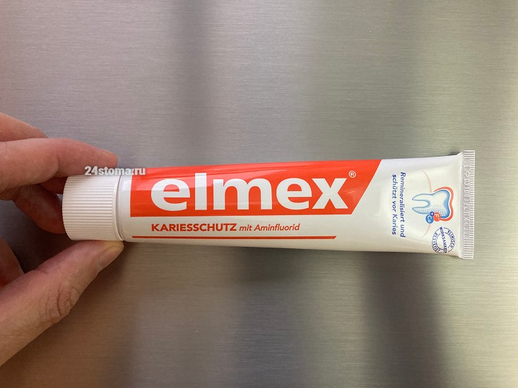 Зубная паста ELMEX для взрослых и детей с 12 лет (1400 ppm)