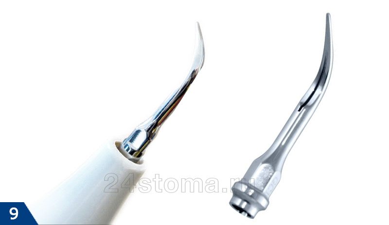 Универсальная насадка для снятия зубных отложений ультразвуковым скалером (насадка более короткая и толстая)