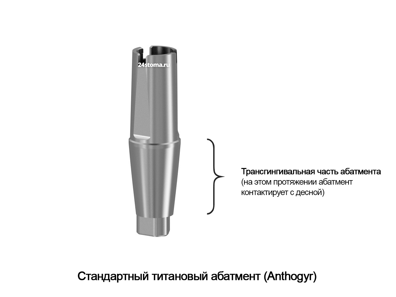 Стандартный титановый абатмент на имплант