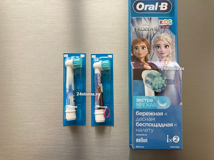 Насадки для детских зубных щеток Oral-B Kids (с героями мультфильма Disney «Холодное Сердце 2»)