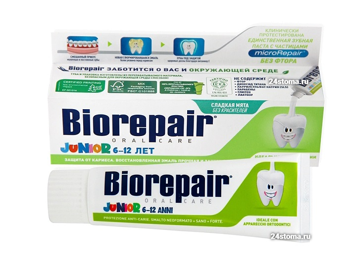 Зубная паста Biorepair Junior (от 6 до 12 лет)